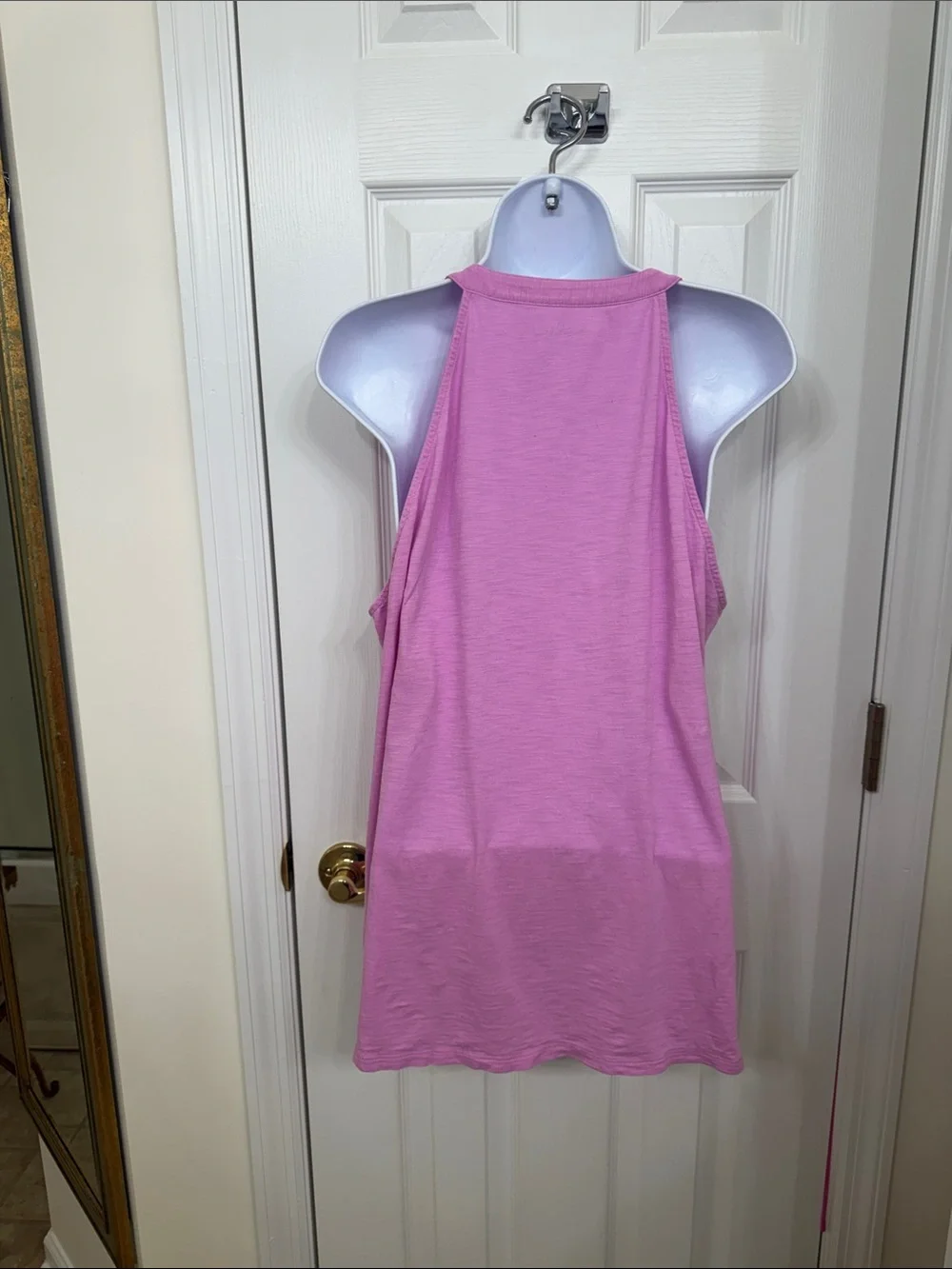 Pink Ruffle V-Neck Tank Top - Picture 4 of 5